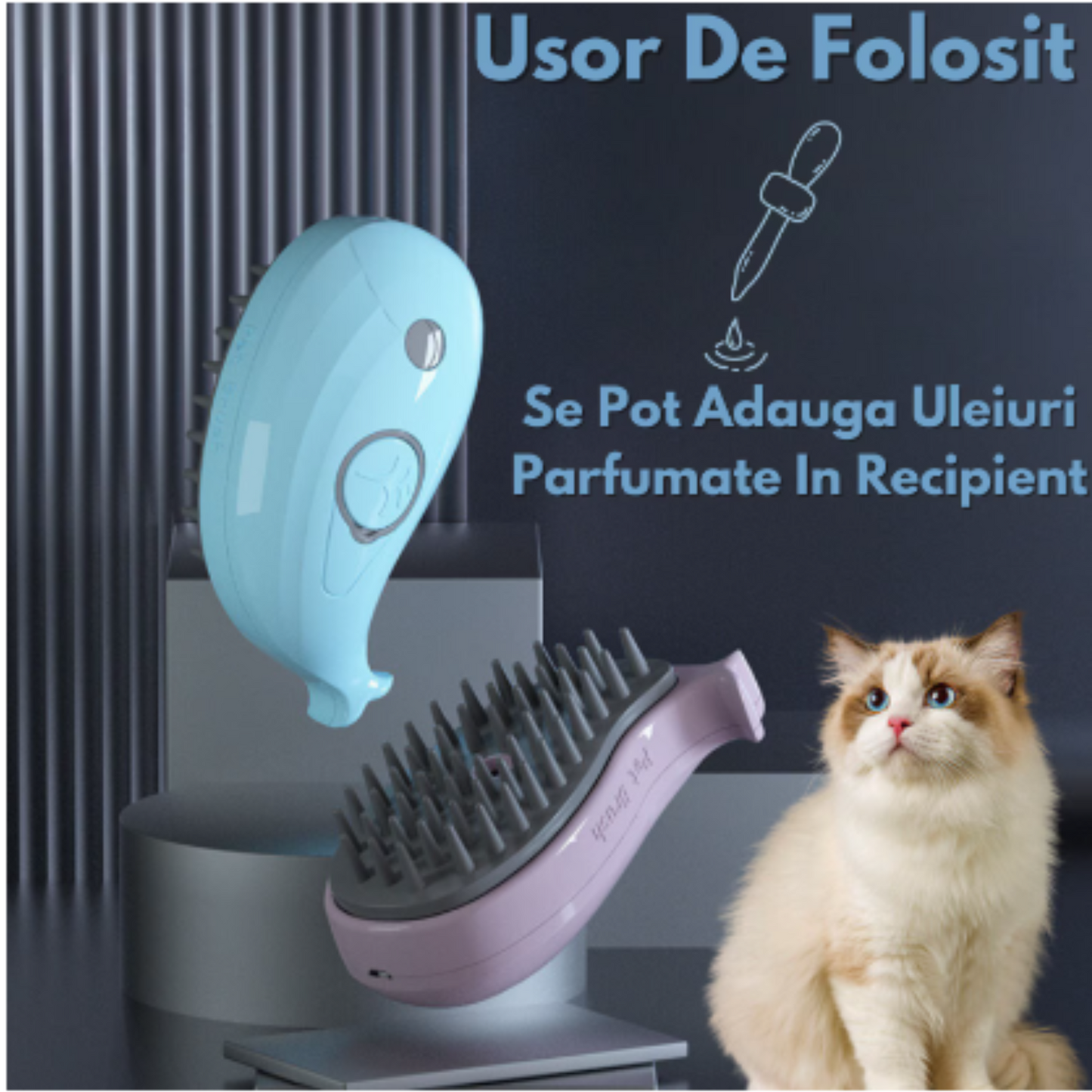 Perie Par Pentru Animale Companie,3 In 1
