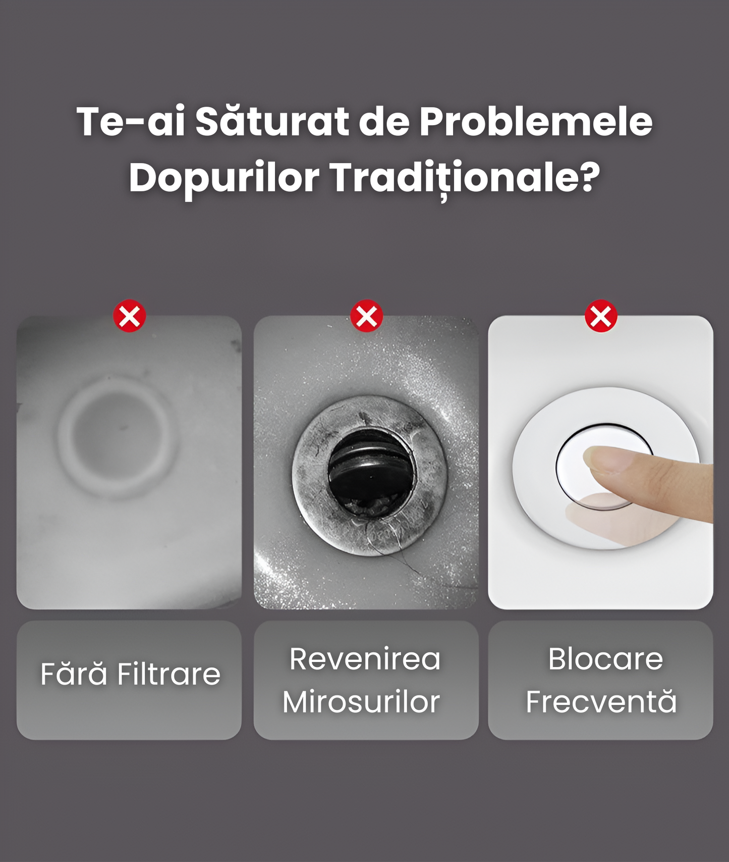 Dop Scurgere Universal Chiuveta, Cada, Baie Si Bucatarie