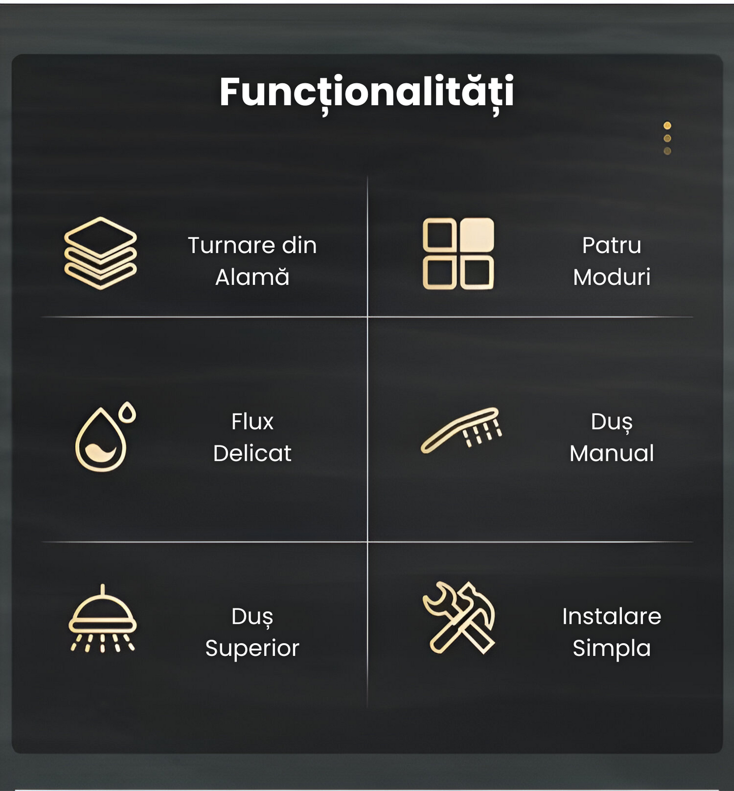 Coloana de Dus Smart, Butoane Interactive, 4 Moduri de Pulverizare,Negru