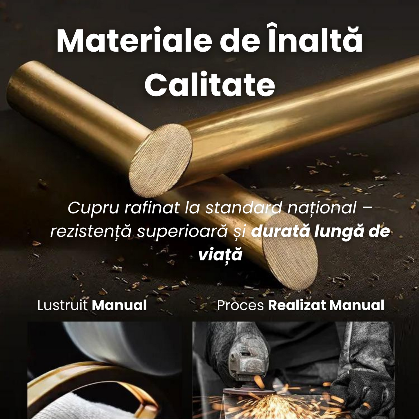 Baterie Retro Lavoar Inalta, Cupru,Auriu-Retro.