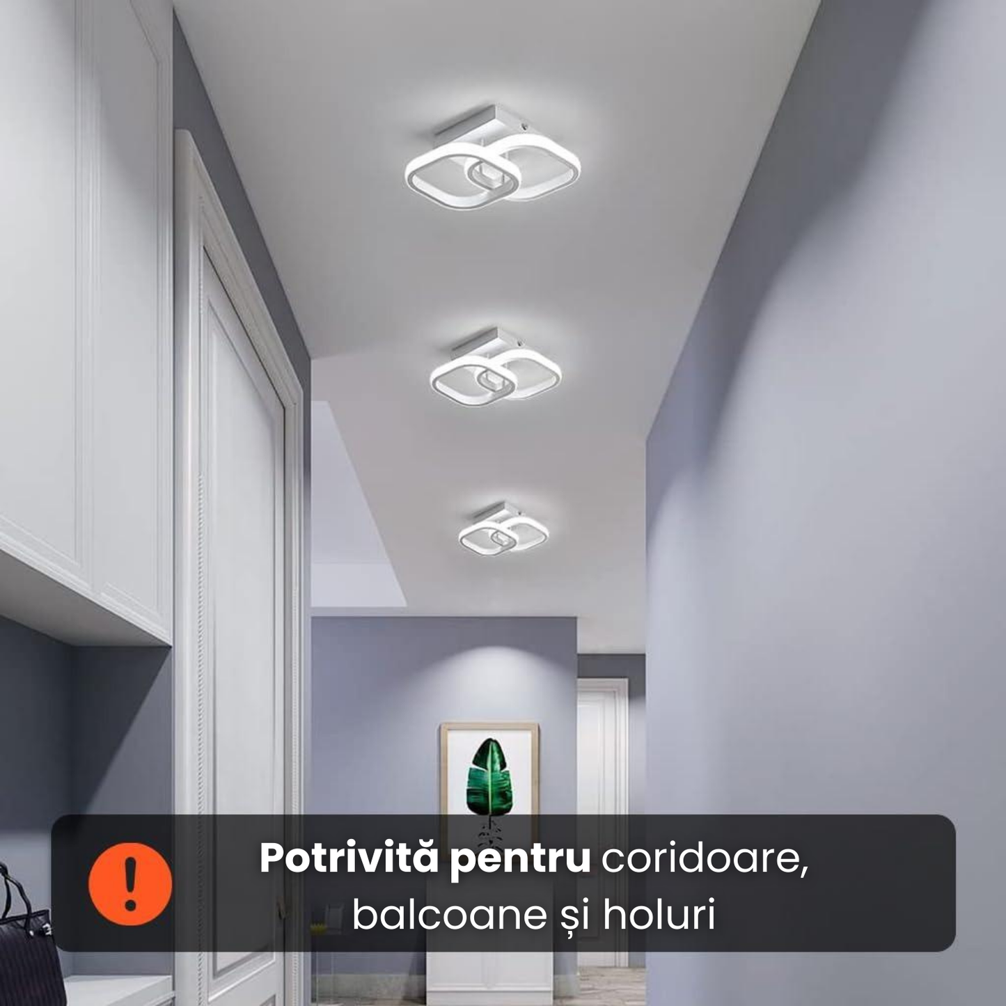 Lustra LED Moderna 22W, Iluminare Puternica Uniforma