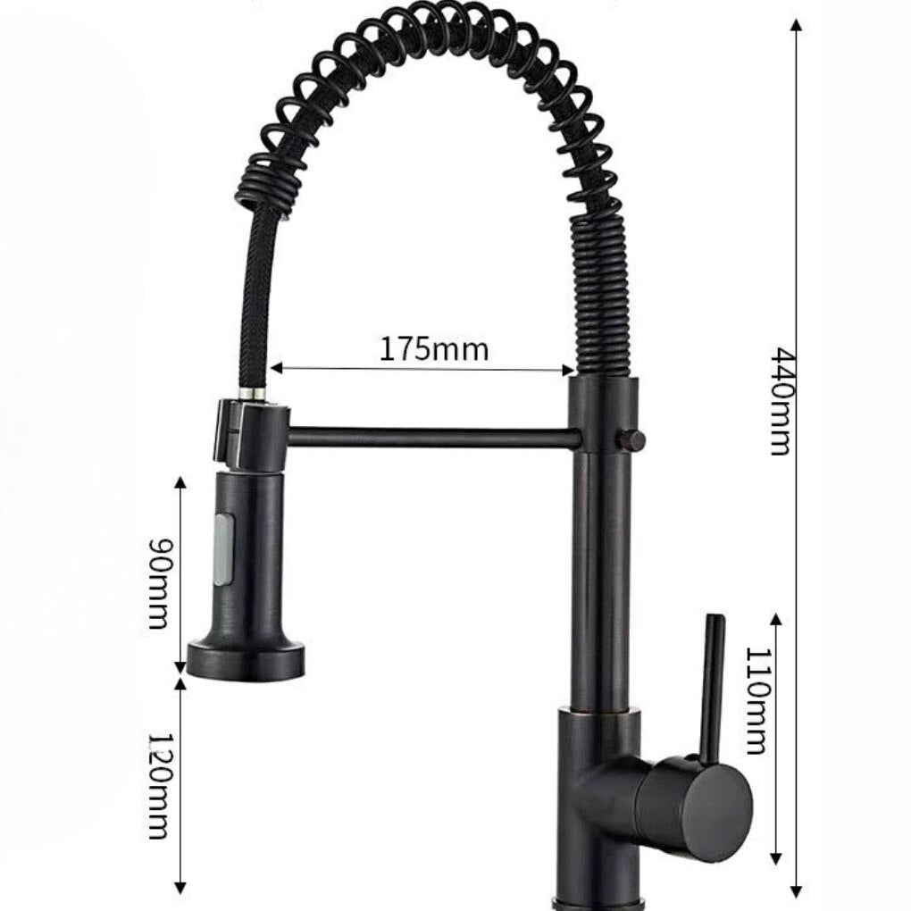 Baterie Sanitara Bucatarie,Doua Pipe Apa, Otel Inoxidabil