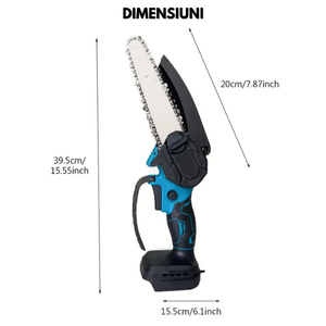 Ferastrau Electric Cu Lant Portabil,Pe Acumulator 21V Negru-Albastru