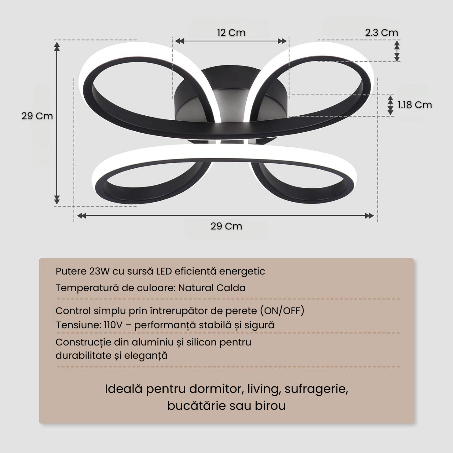Lustra Led Design Modern 23W