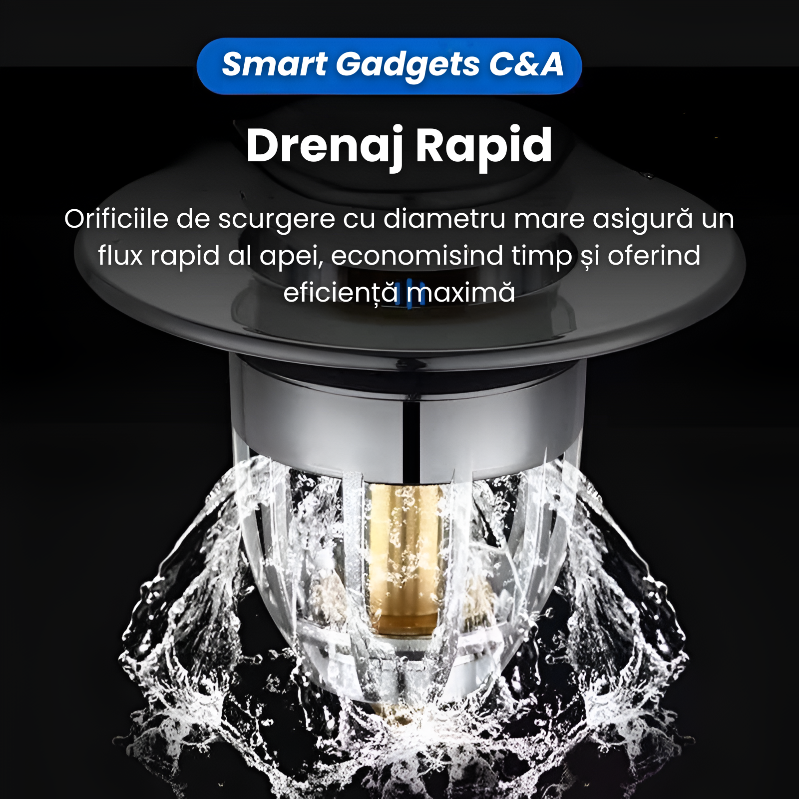 Dop Scurgere Universal pentru Lavoar, Cadă și Bucătărie
