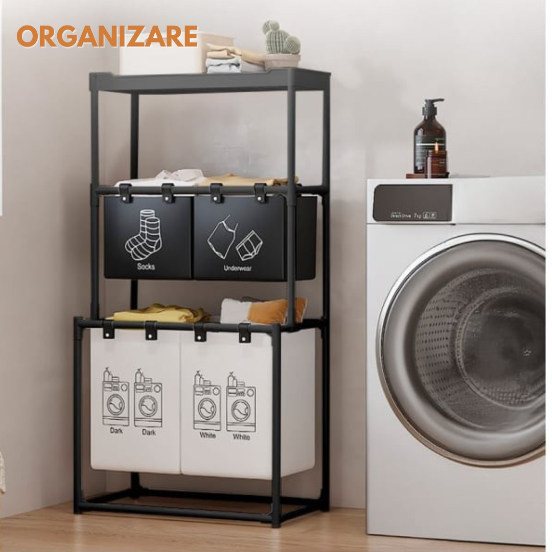 Organizator Haine Cu 4 Compartimente,Negru