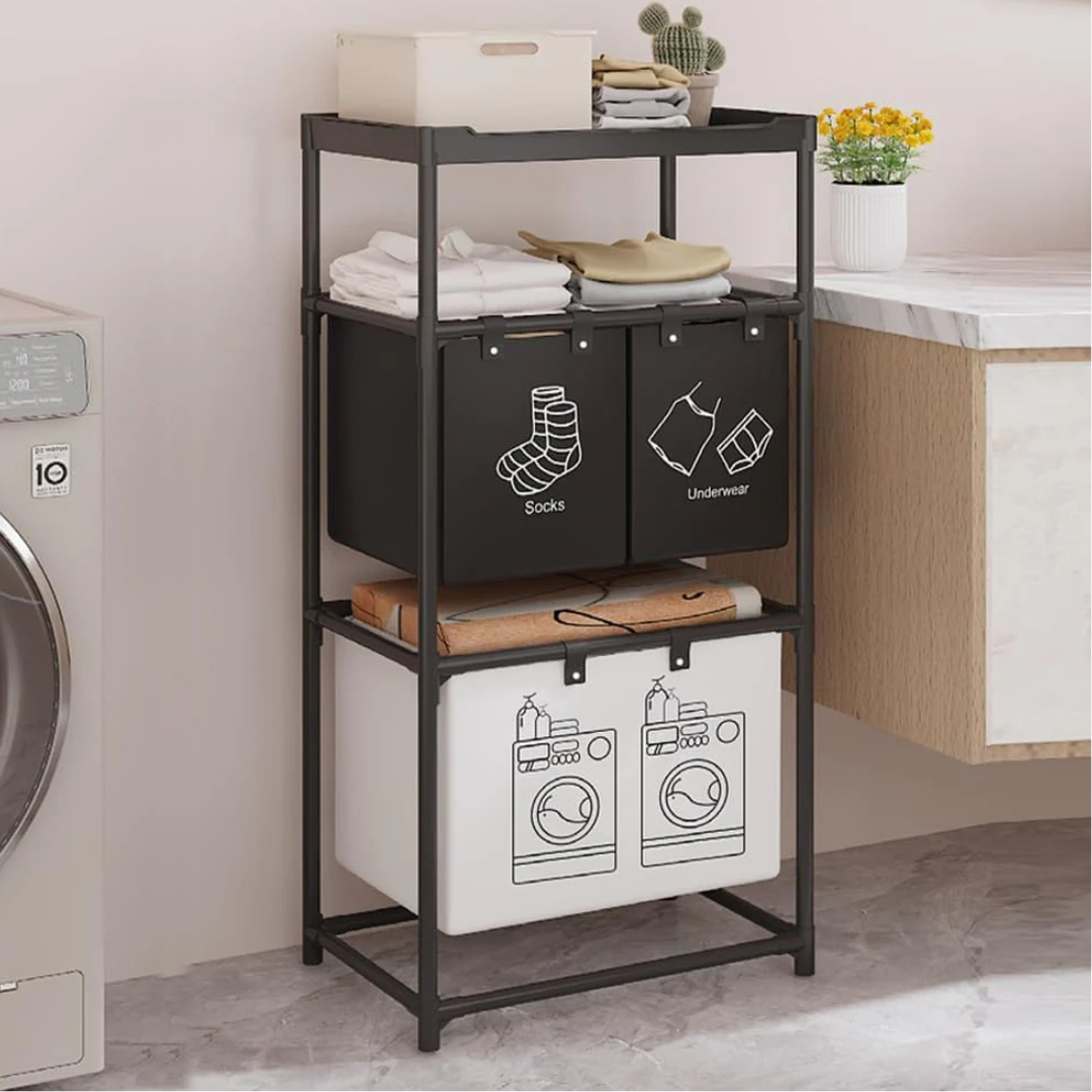 Organizator Haine Cu 4 Compartimente,Negru