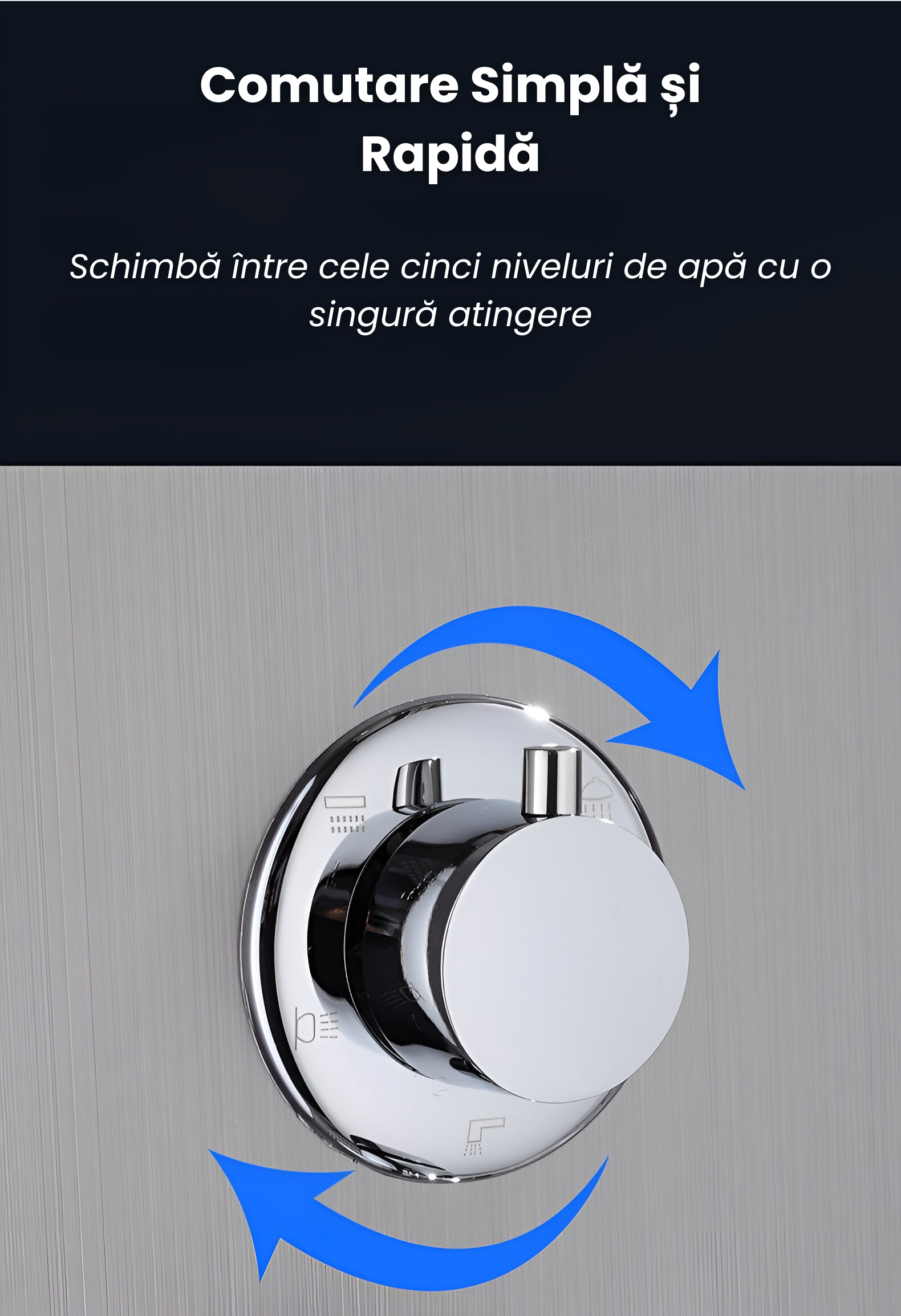 Coloana de Dus Hydro-Masaj, Multimple Moduri de Pulverizare,Argintiu