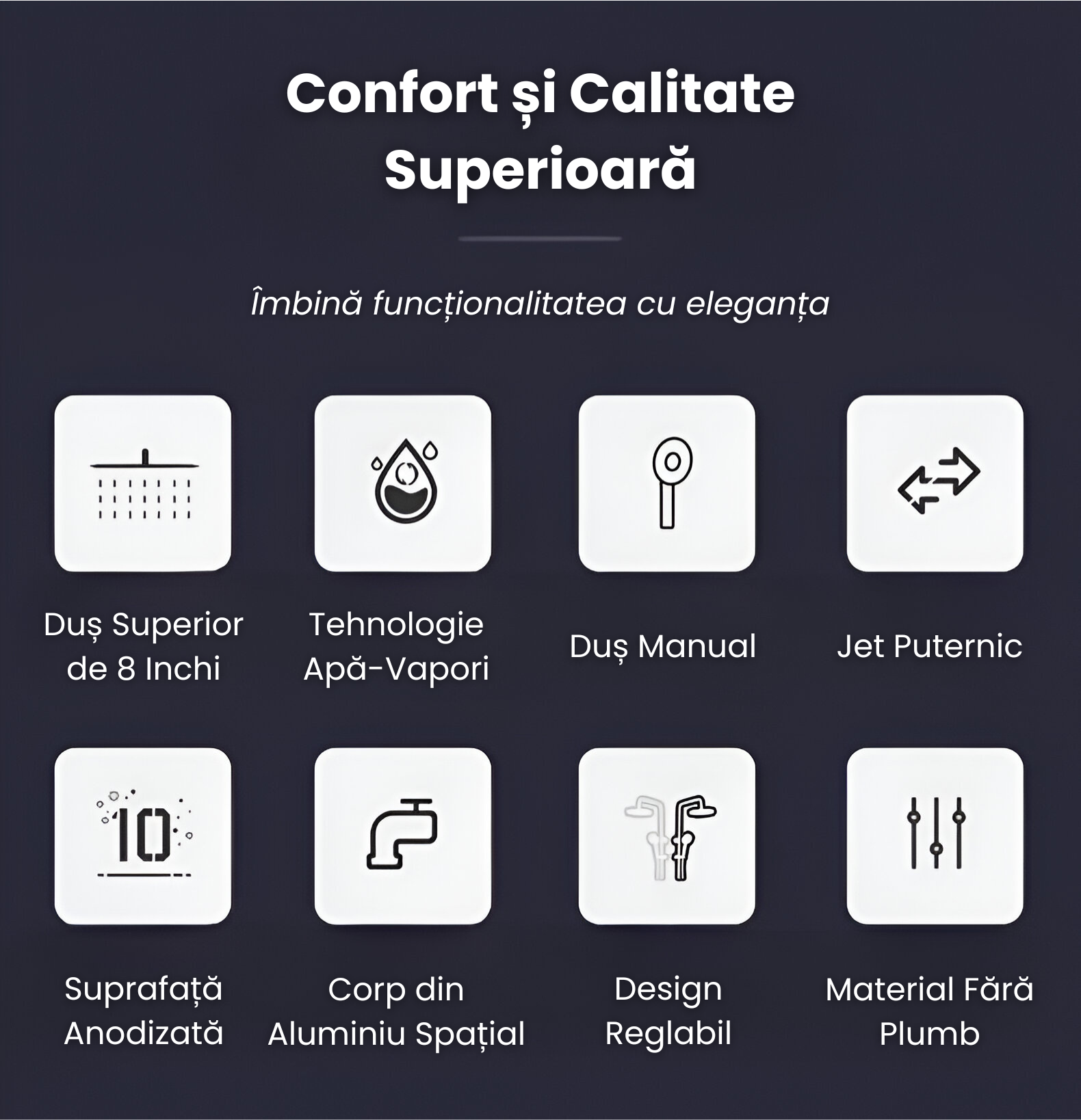Coloana de Dus Smart, Butoane Interactive, 4 Moduri de Pulverizare,Bronz Negru