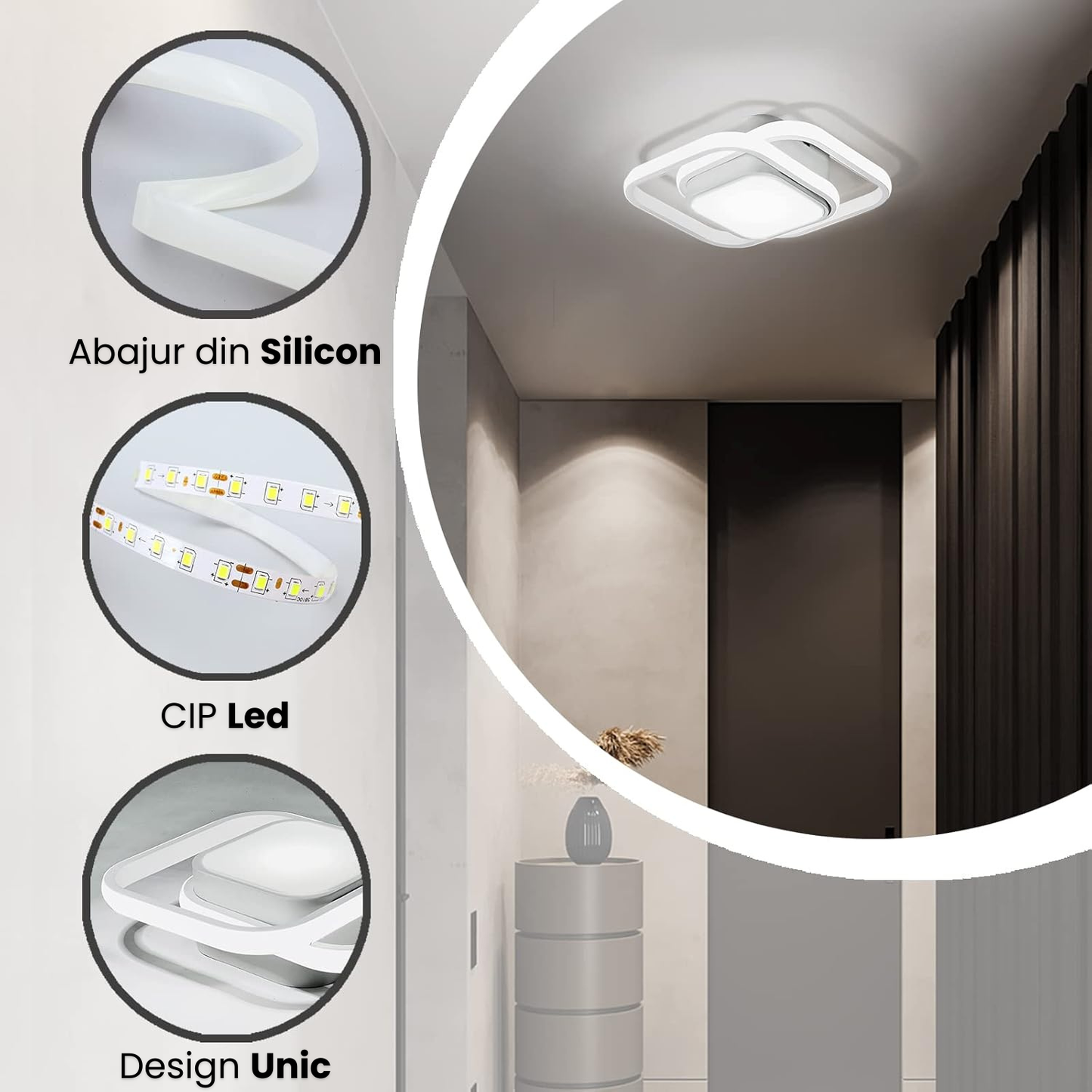 Lustra LED 36W Moderna Cu Senzor Miscarе 120°