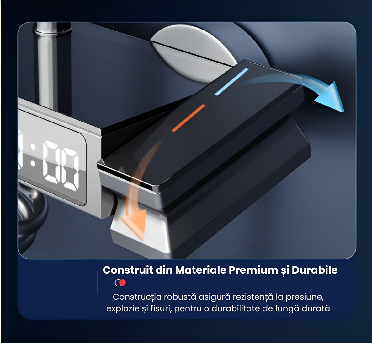 Coloana De Dus Completa, Afisaj Temperatura Digital, Lumini LED, Butoane Piano, Inaltime Reglabila