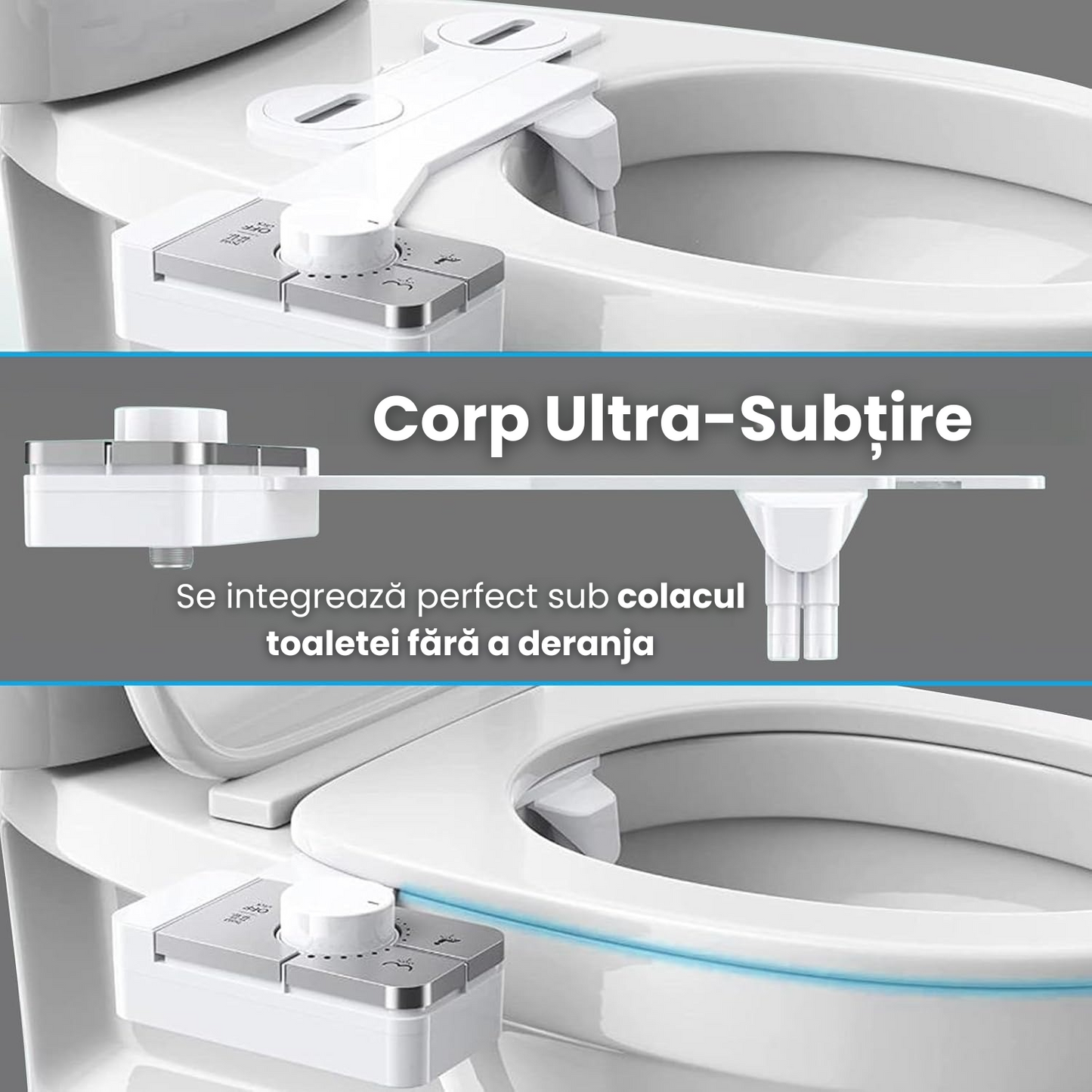 Bideu Electric Pentru Vas WC, Auto Curatare Igienica,Instalare Rapida.