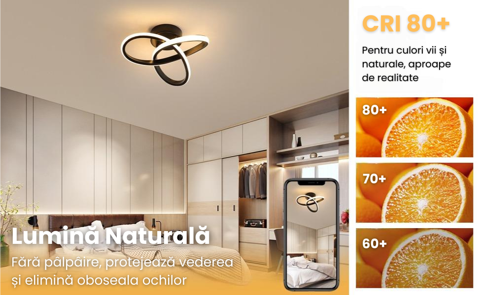 Lustra Led Moderna 22W, 2500LM, 3000K
