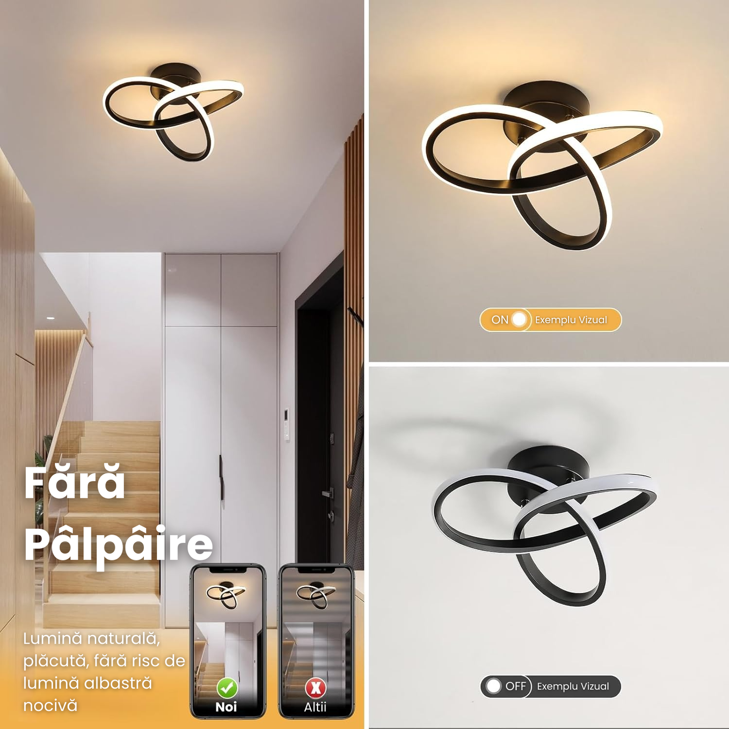 Lustra Led Moderna 22W, 2500LM, 3000K