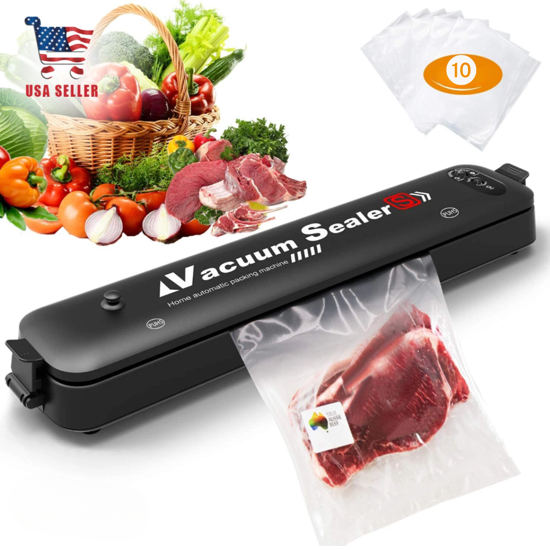 Aparat Vidat Alimente Vacuum Sealer, Sigilare Automata,Negru