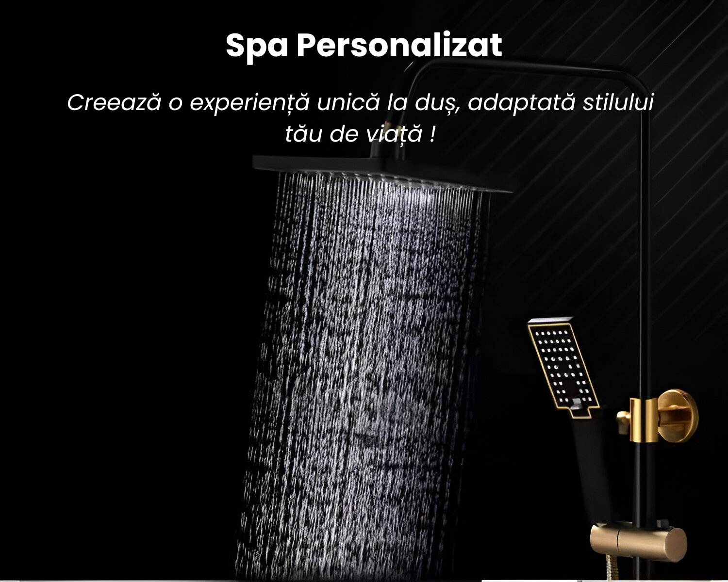 Coloana de Dus Smart, Butoane Interactive, 4 Moduri de Pulverizare,Bronz Negru