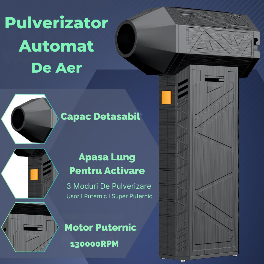 Suflanta Aer Comprimat Portabila Multifunctionala Cu Viteza Reglabila Si Baterie Reincarcabila 13.000 RPM Utila Pentru Gratar / Curatare PC / Uz General