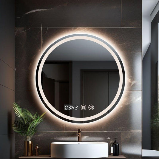 Oglinda Rotunda Baie LED Cu Functie Anti Aburire