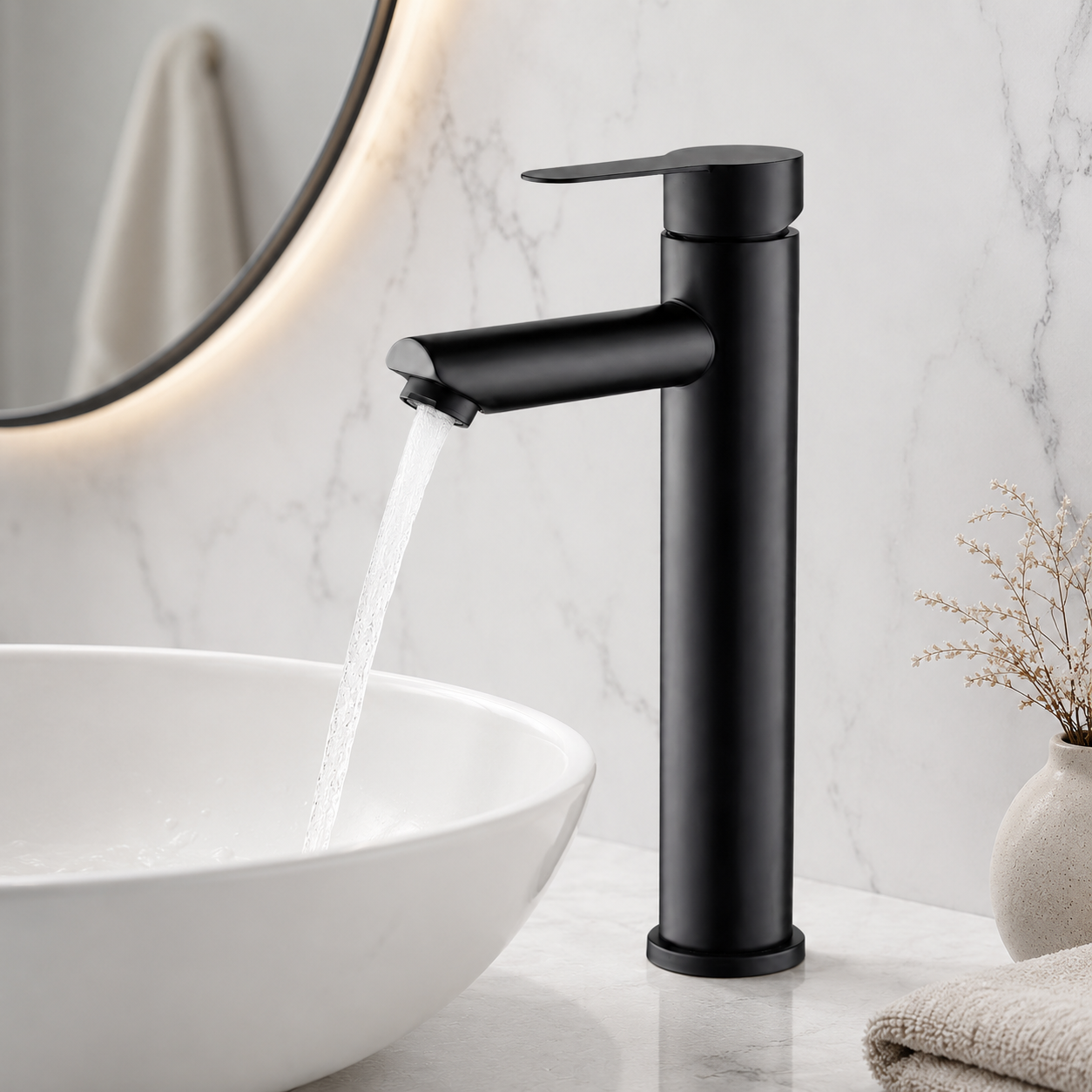 Baterie Chiuveta Baie, Otel Inoxidabil,Negru 30 cm