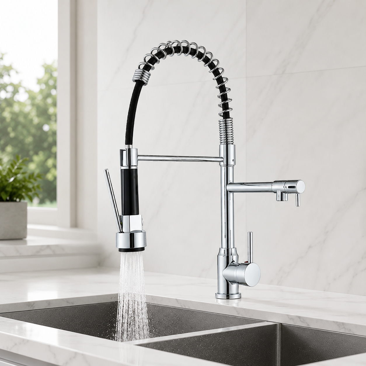 Baterie Sanitara Bucatarie, Premium Class, Doua Pipe