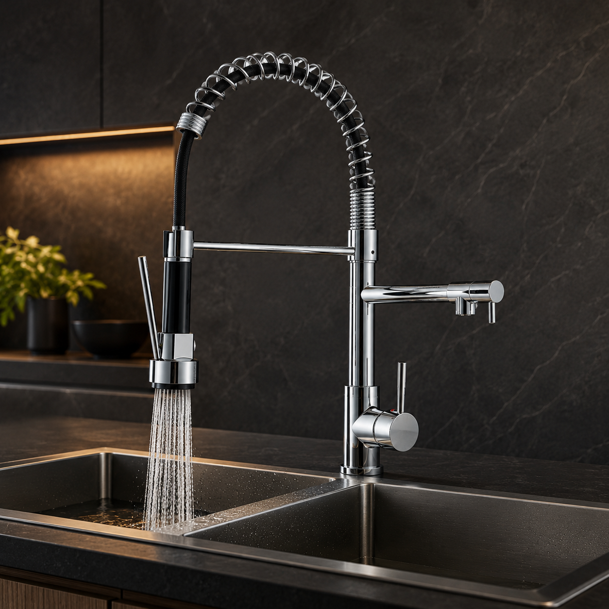 Baterie Sanitara Bucatarie, Premium Class, Doua Pipe