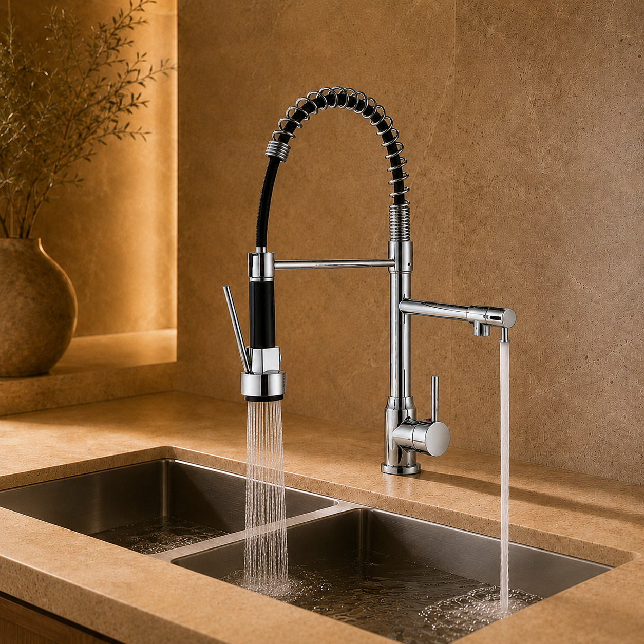 Baterie Sanitara Bucatarie, Premium Class, Doua Pipe