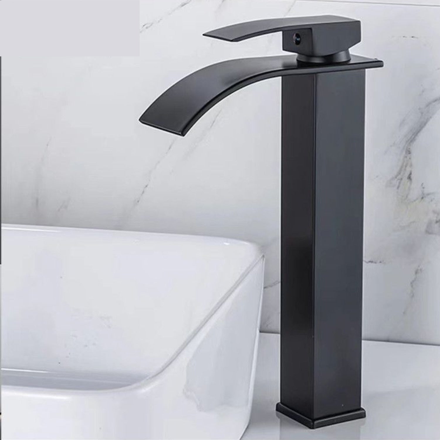 Baterie Chiuveta Baie, Tip Cascada, Neagra 30CM