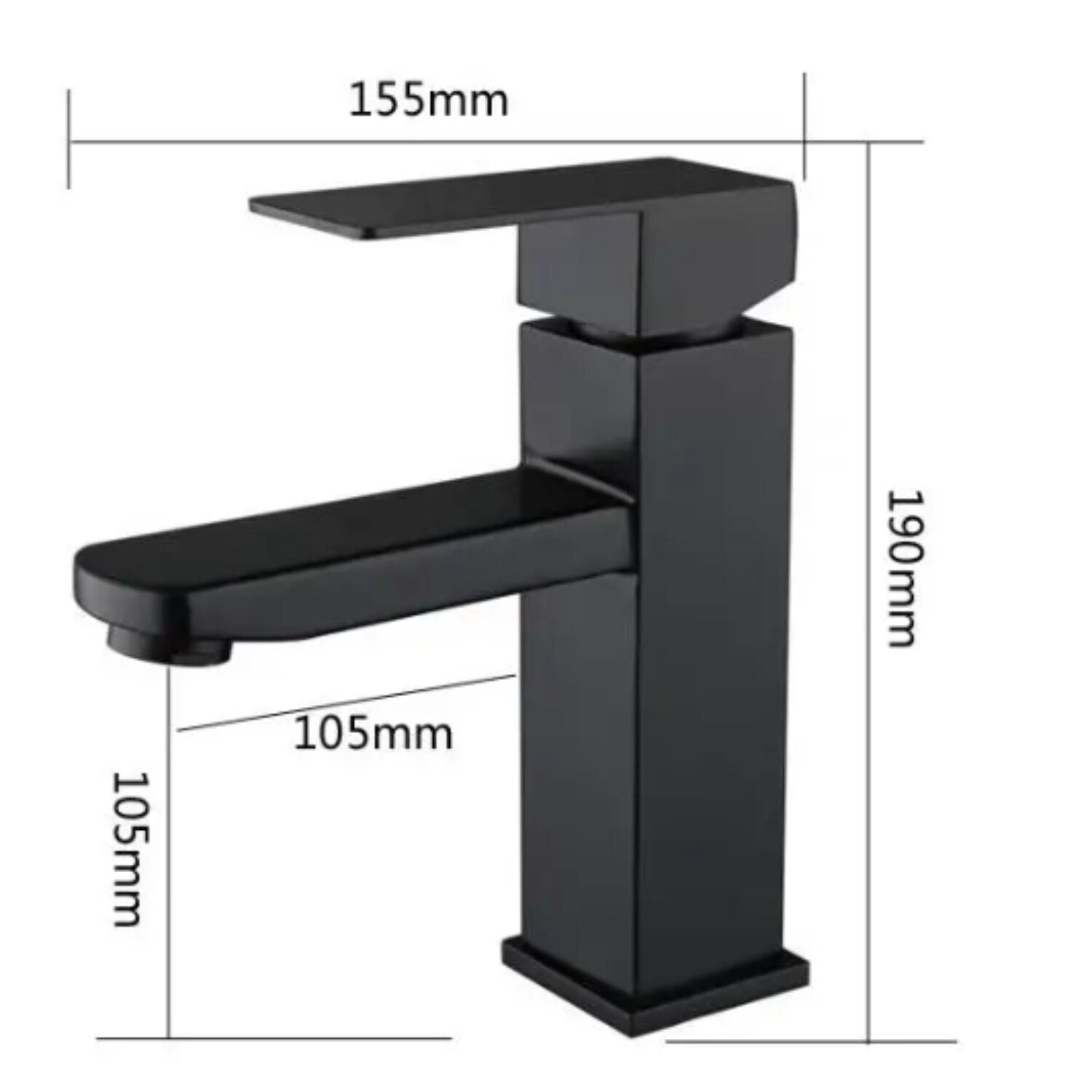 Baterie Sanitara, 19 cm, Otel Inoxidabil