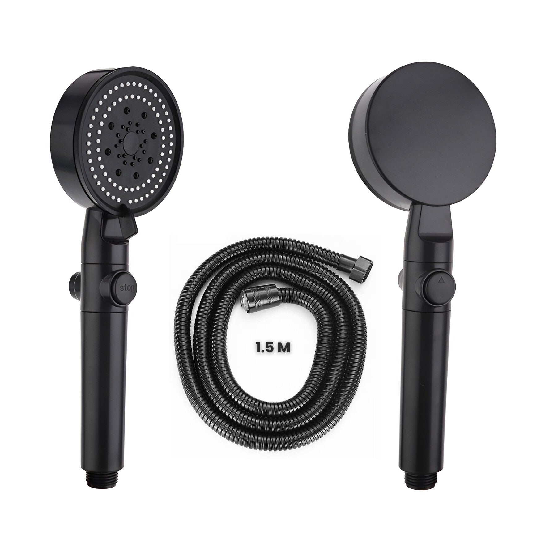 Cap de Dus Premium cu Buton Oprire-Pornire, 3 Moduri de Presiune,Furtun 1.5m