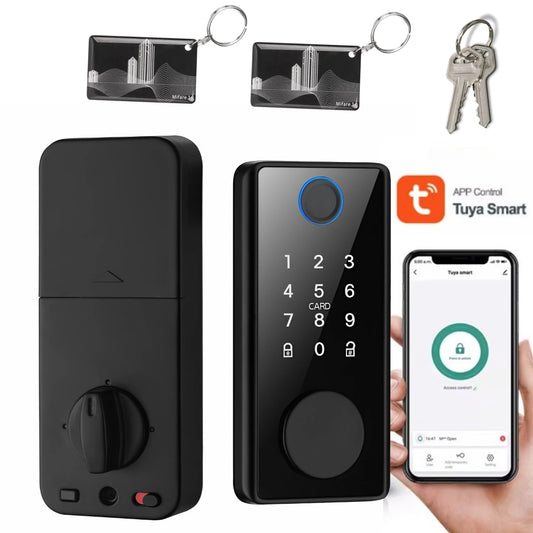 Clanta Inteligenta Neagra Cu Amprenta, Cod PIN, RFID, Chei Si Carduri De Acces