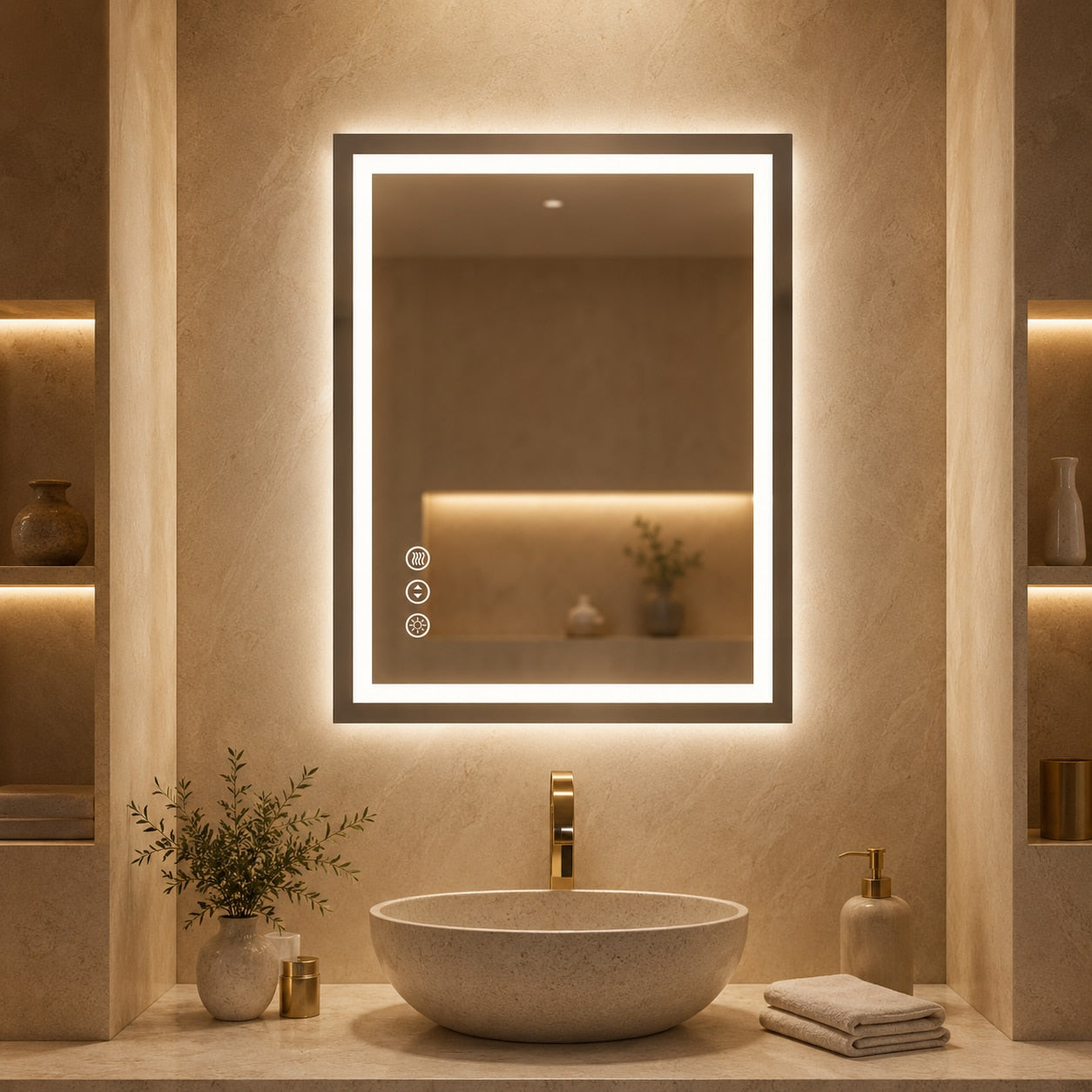 Oglinda LED Baie Smart 60x80 cm
