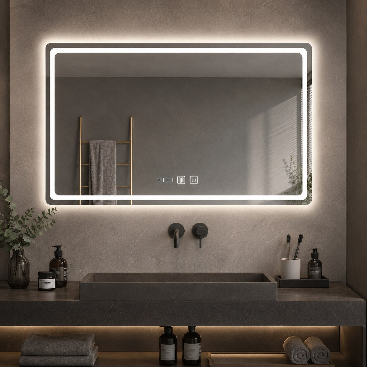 Oglinda LED Baie Smart 70x90 cm - continut pachet