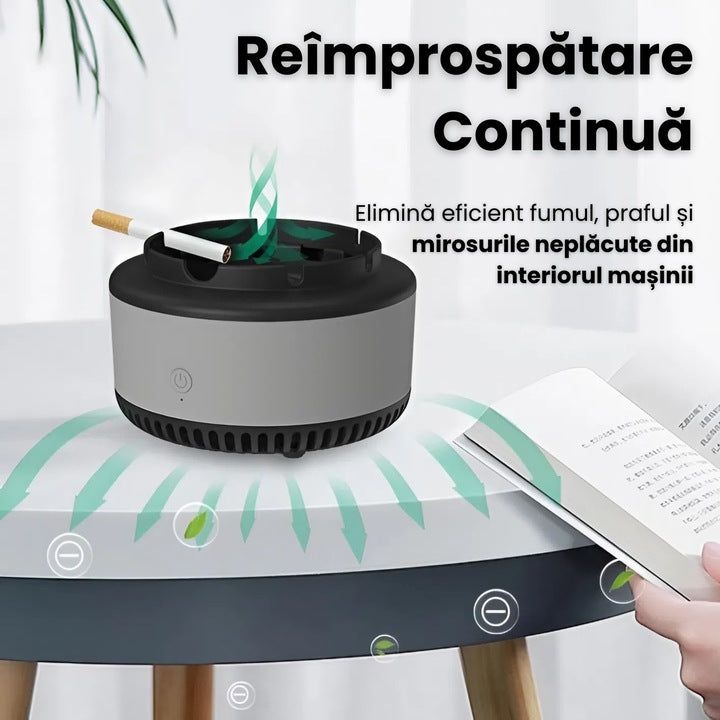 Scrumiera Electrica Cu Filtrare Multipla Si Aspiratie Puternica